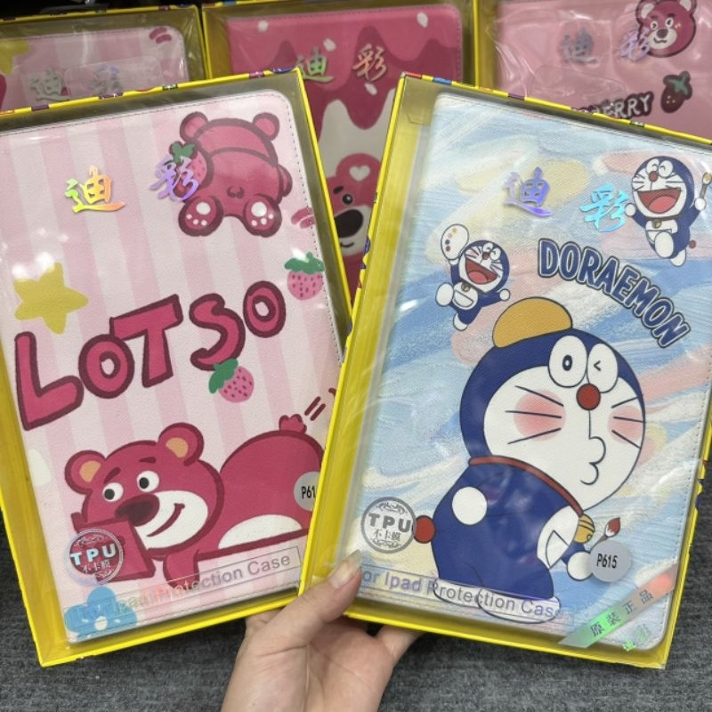 Bao da Samsung Tab S6 lite P610 P615 dẻo hình siêu dễ thương gấu mèo kitty gấu dâu lotso chất bao đẹp