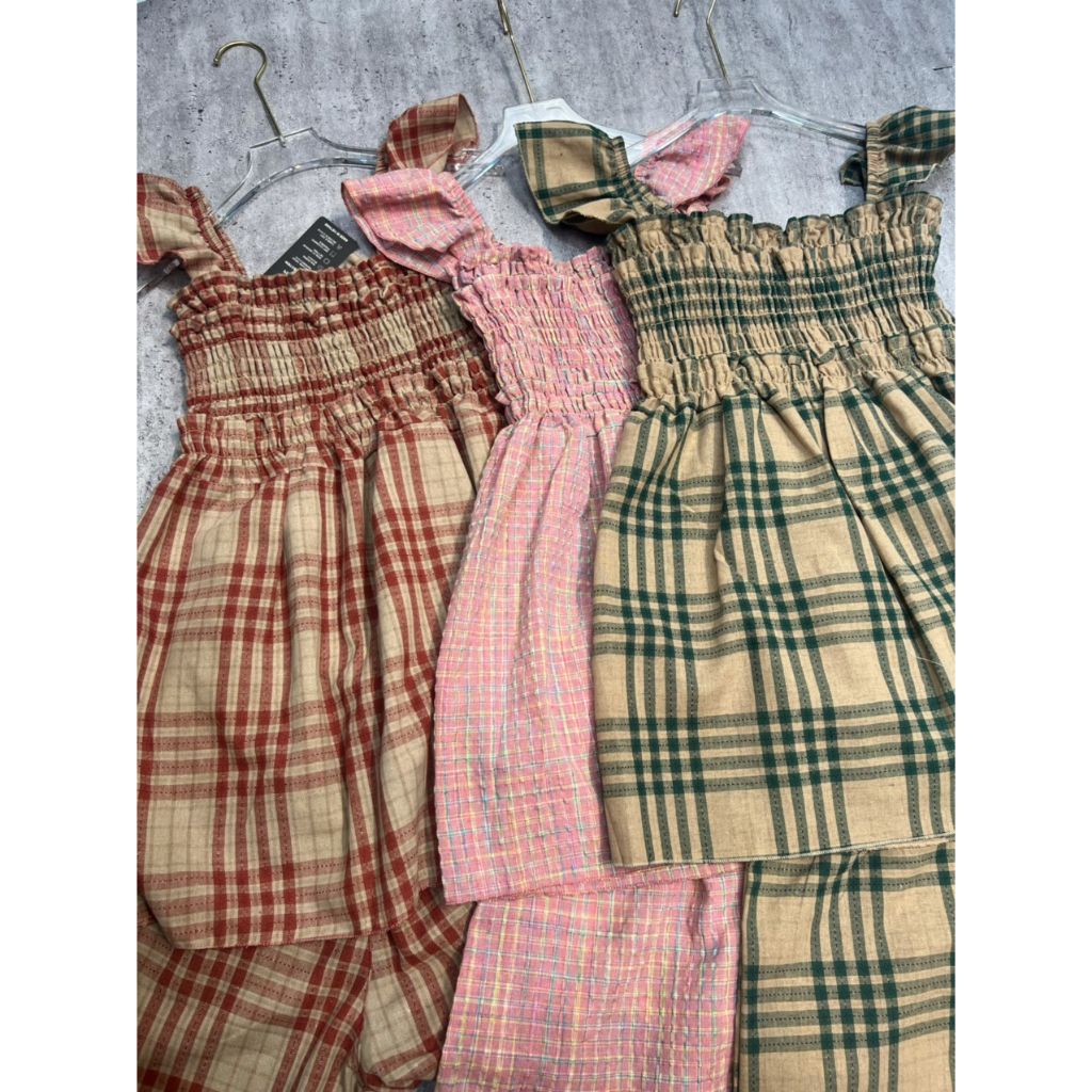 Sét bộ mặc nhà , đồ bộ nữ Bigsize Hằng Moon, SET BỘ ĐÙI CARO 2 DÂY 3 MÀU