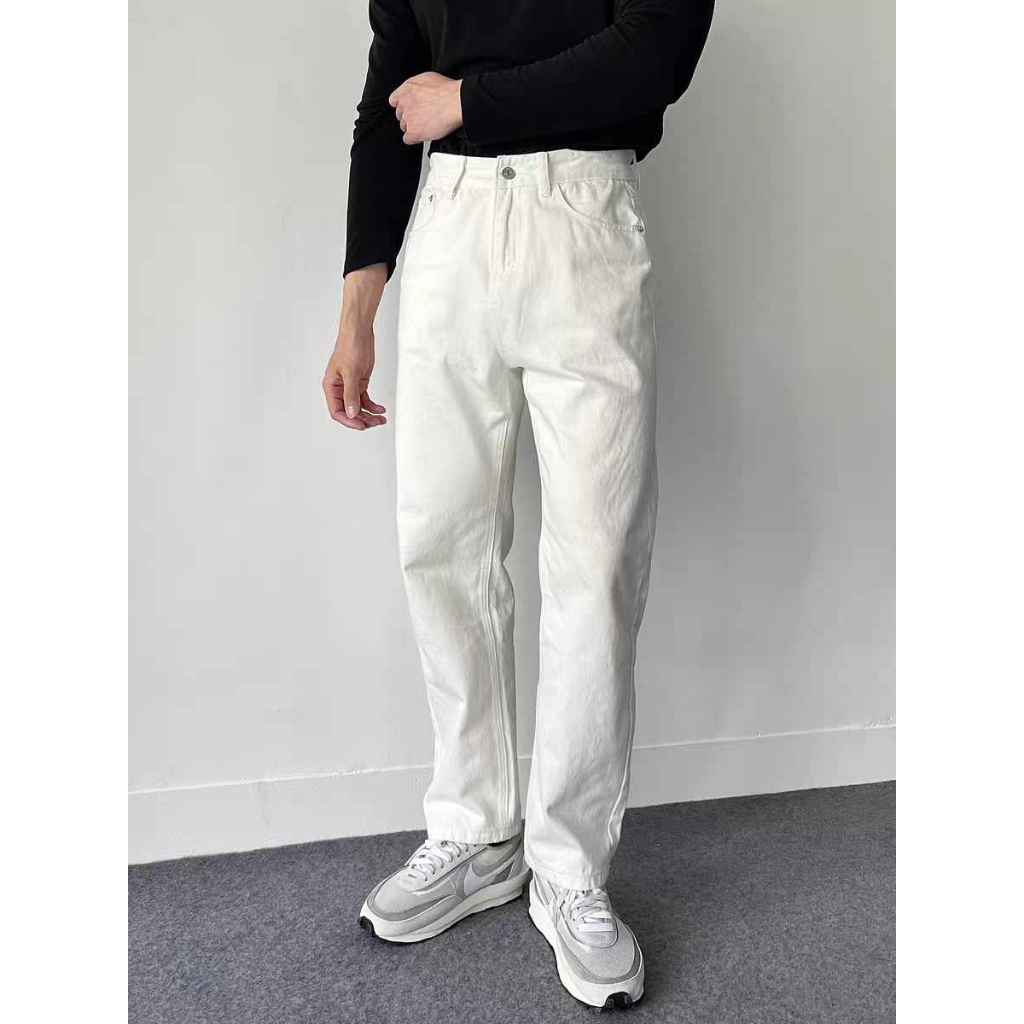 Quần jean nam ống rộng - phong cách unisex - dáng suông phong cách hàn quốc