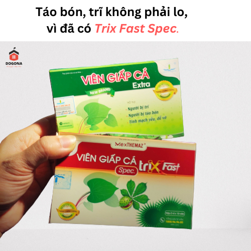 Viên giấp cá Extra New Brand Tâm Dược / Trix Fast Spec (Trĩ nặng, táo bón).