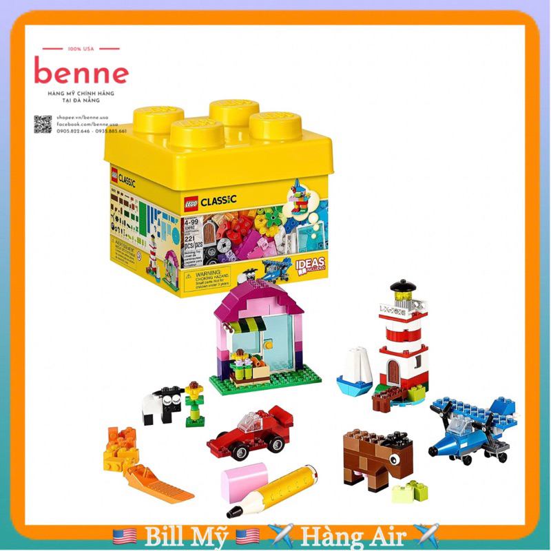 Đồ chơi LEGO Classic Creative Bricks 10692 Building Blocks 221 chi tiết- Thùng gạch sáng tạo nhỏ của Mỹ