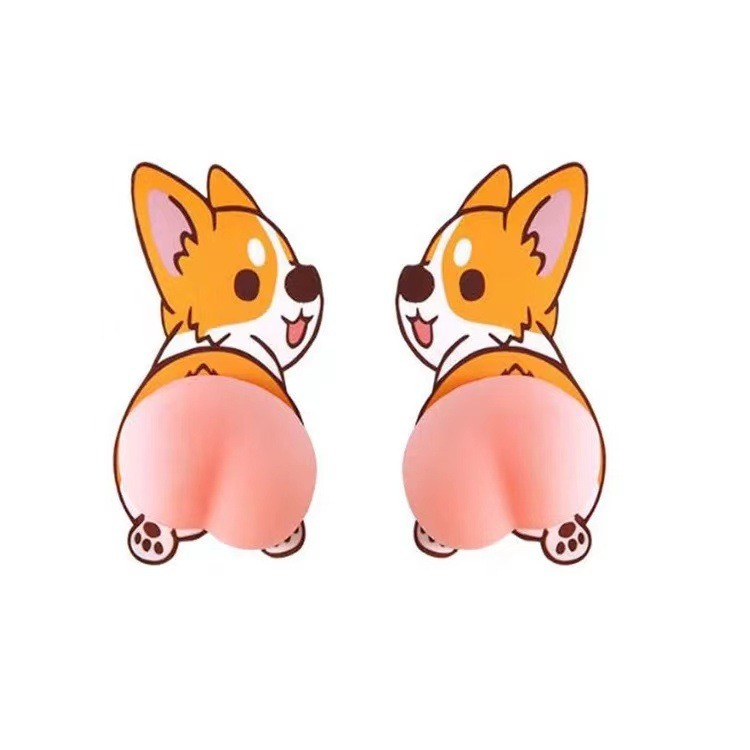 Miếng dán mông Sillicon Sticker, Quả đào mông Bóp Giảm Stress, siêu hot, dán ốp điện thoại dán ô tô xe máy chặn cửa