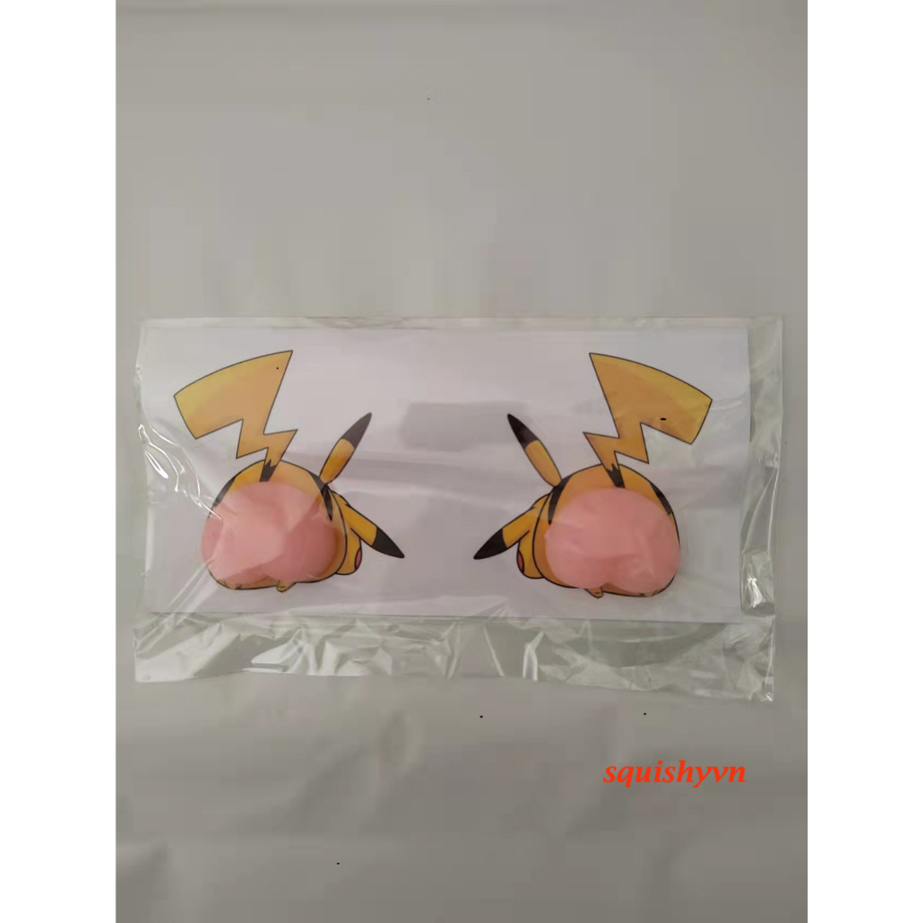 Miếng dán mông Sillicon Sticker, Quả đào mông Bóp Giảm Stress, siêu hot, dán ốp điện thoại dán ô tô xe máy chặn cửa