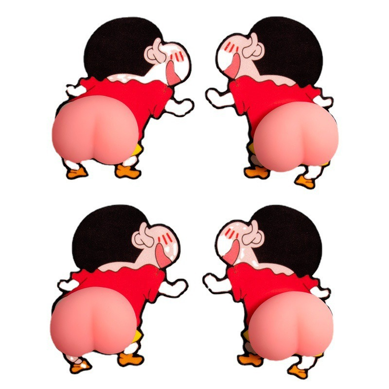 Miếng dán mông Sillicon Sticker, Quả đào mông Bóp Giảm Stress, siêu hot, dán ốp điện thoại dán ô tô xe máy chặn cửa