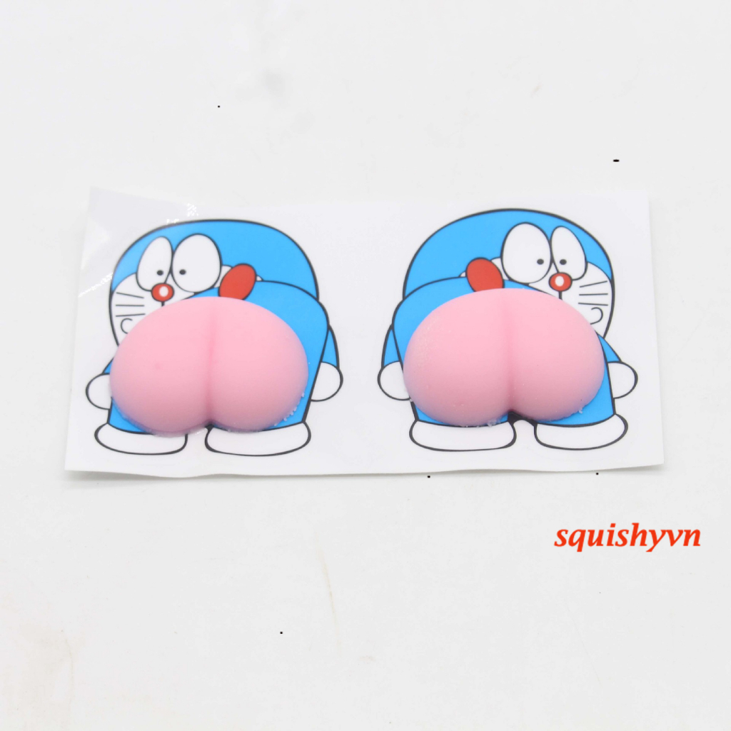 Miếng dán mông Sillicon Sticker, Quả đào mông Bóp Giảm Stress, siêu hot, dán ốp điện thoại dán ô tô xe máy chặn cửa