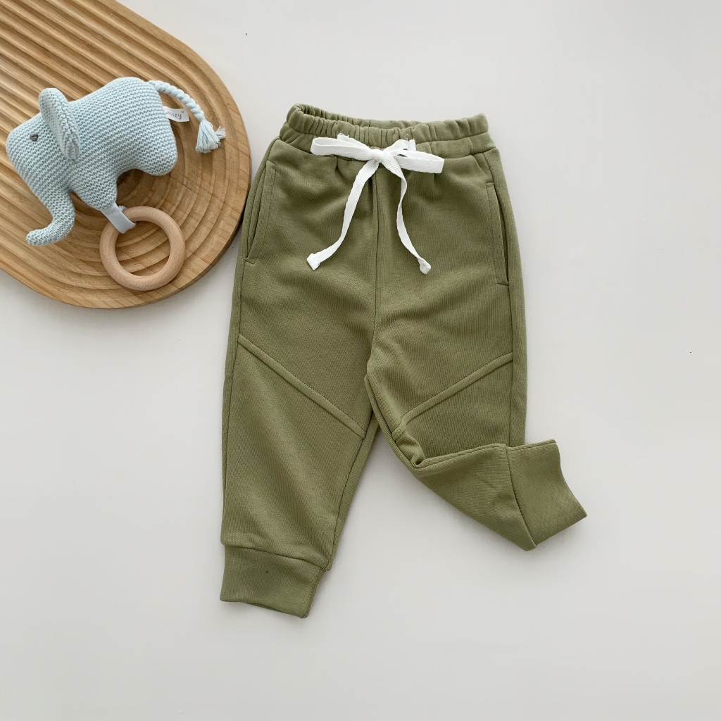 Set -combo 3 quần dài nỉ da cá phong cách thể thao bo gấu Samsoo Kids cho bé