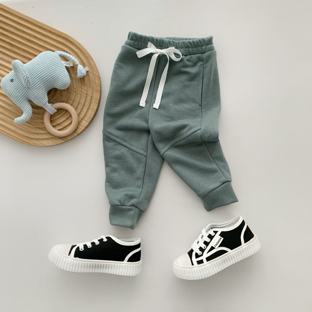 Set -combo 3 quần dài nỉ da cá phong cách thể thao bo gấu Samsoo Kids cho bé