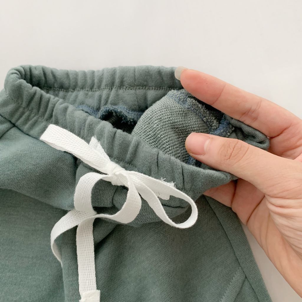 Set -combo 3 quần dài nỉ da cá phong cách thể thao bo gấu Samsoo Kids cho bé