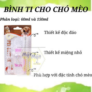 Bình Ti Bình Sữa Chó Mèo Sơ Sinh Pet 60ml