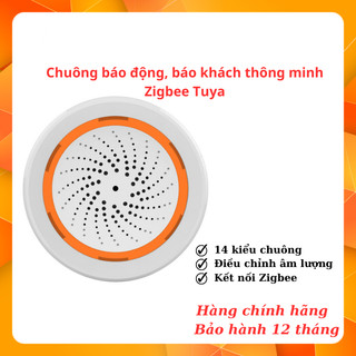 Chuông báo động, báo khách thông minh, kết hợp đo nhiệt độ, độ ẩm, Zigbee Tuya