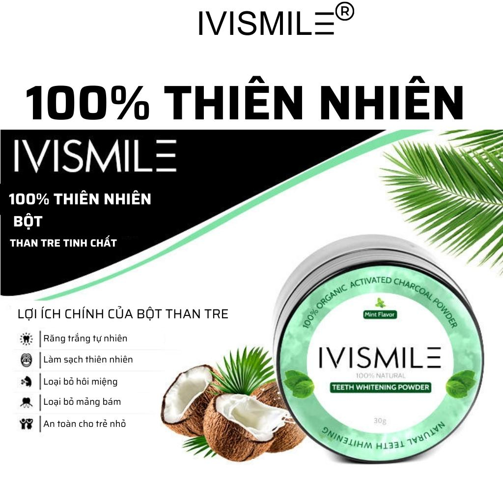 Bột Than Tre Hoạt Tính Trắng Răng Ivismile - Loại Bỏ Mảng Bám, Tẩy Vết Ố Vàng Cho Răng Hiệu Quả