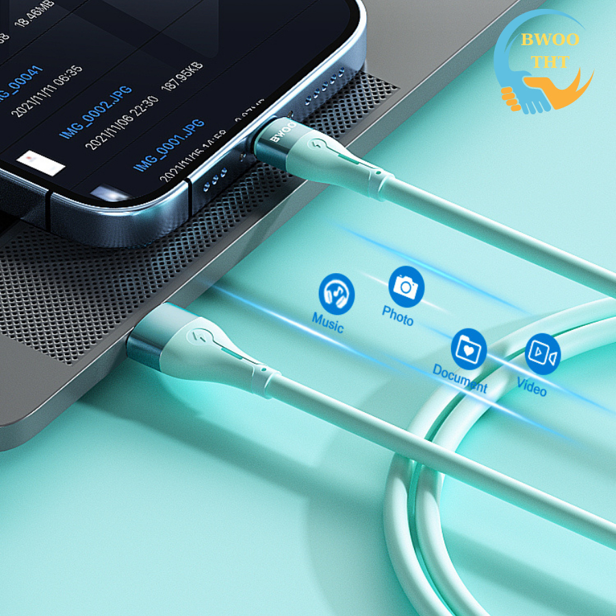 Cáp Sạc Nhanh USB to Micro BWOO Silicon Cho các dòng máy samsung oppo xiaomi huawei..BH 12 tháng