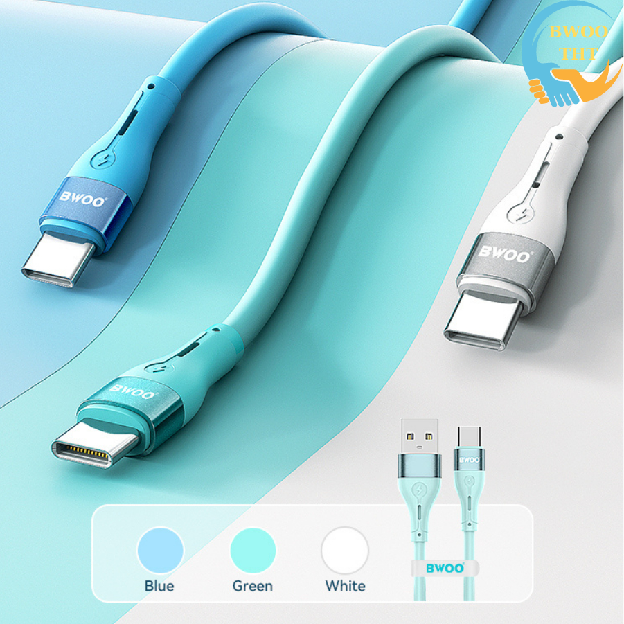 Cáp Sạc Nhanh USB to Tyc BWOO Silicon Cho các dòng máy samsung oppo xiaomi huawei..BH 12 tháng