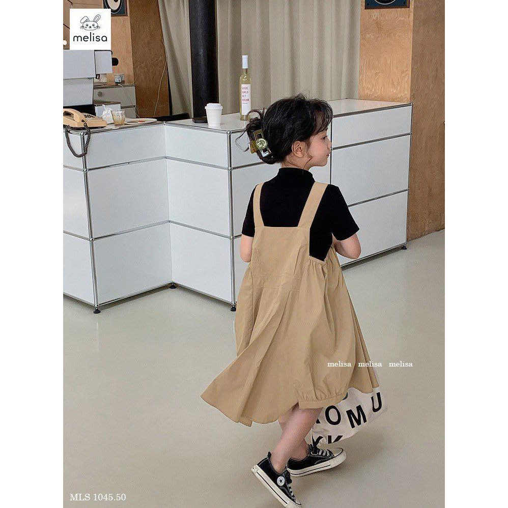 Set váy yếm nude cho bé