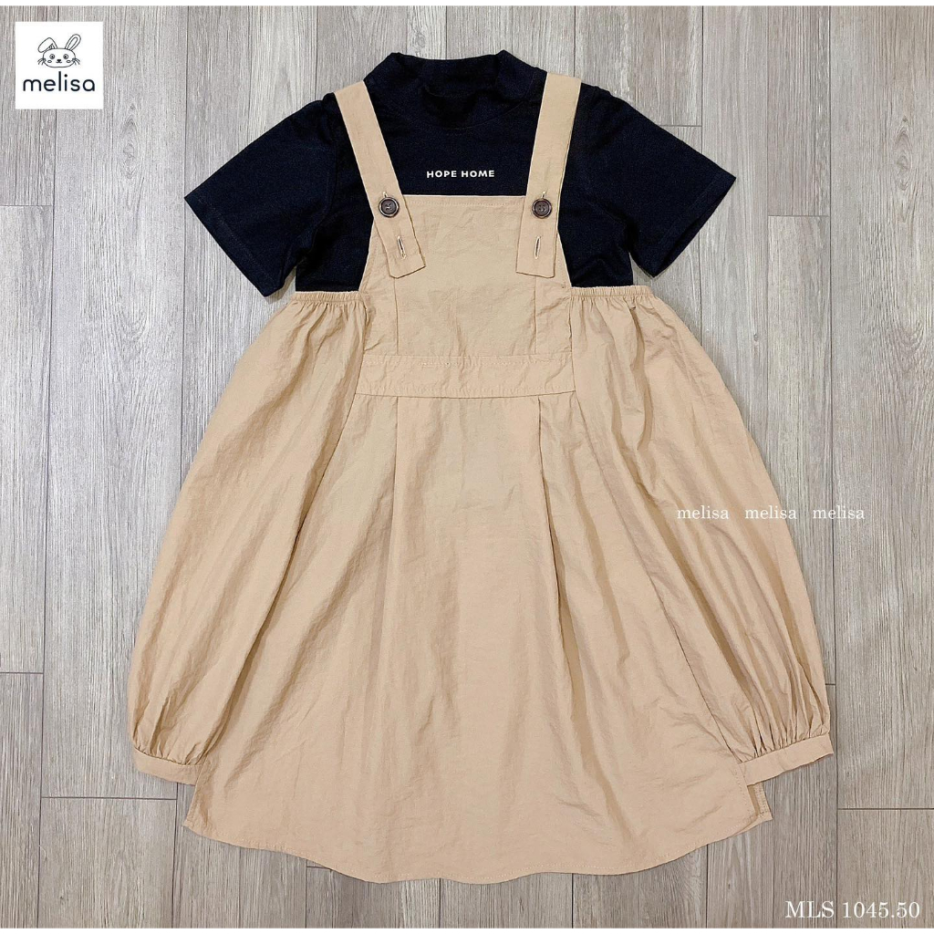 Set váy yếm nude cho bé