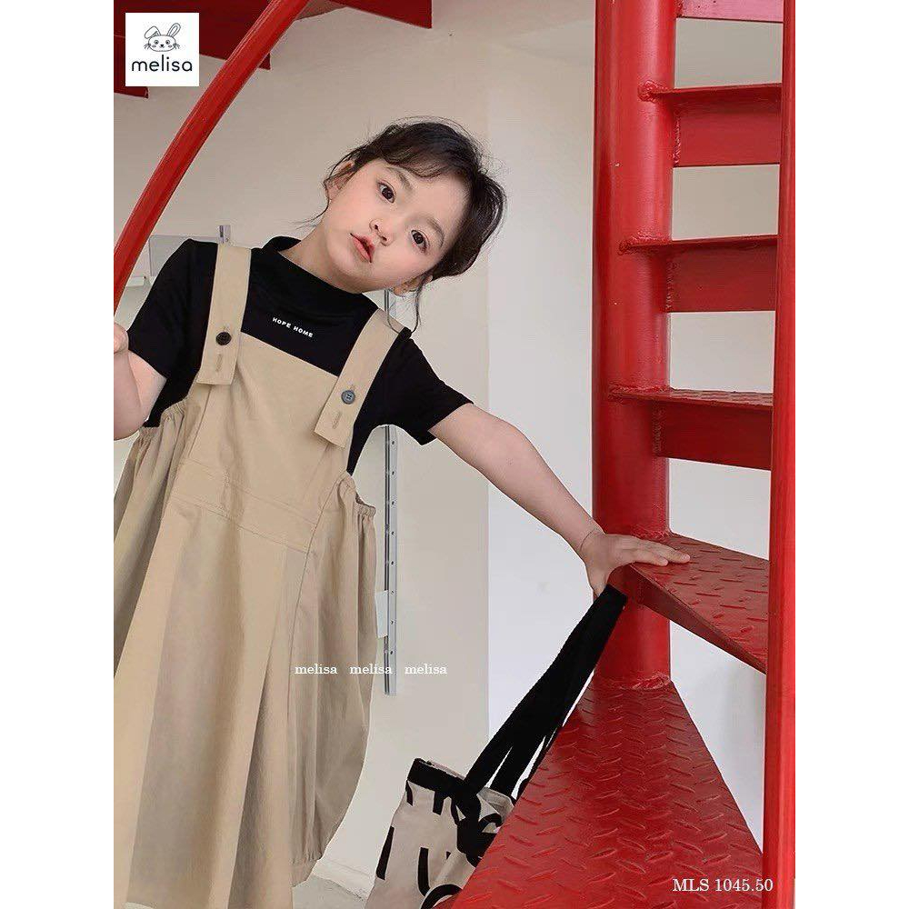 Set váy yếm nude cho bé