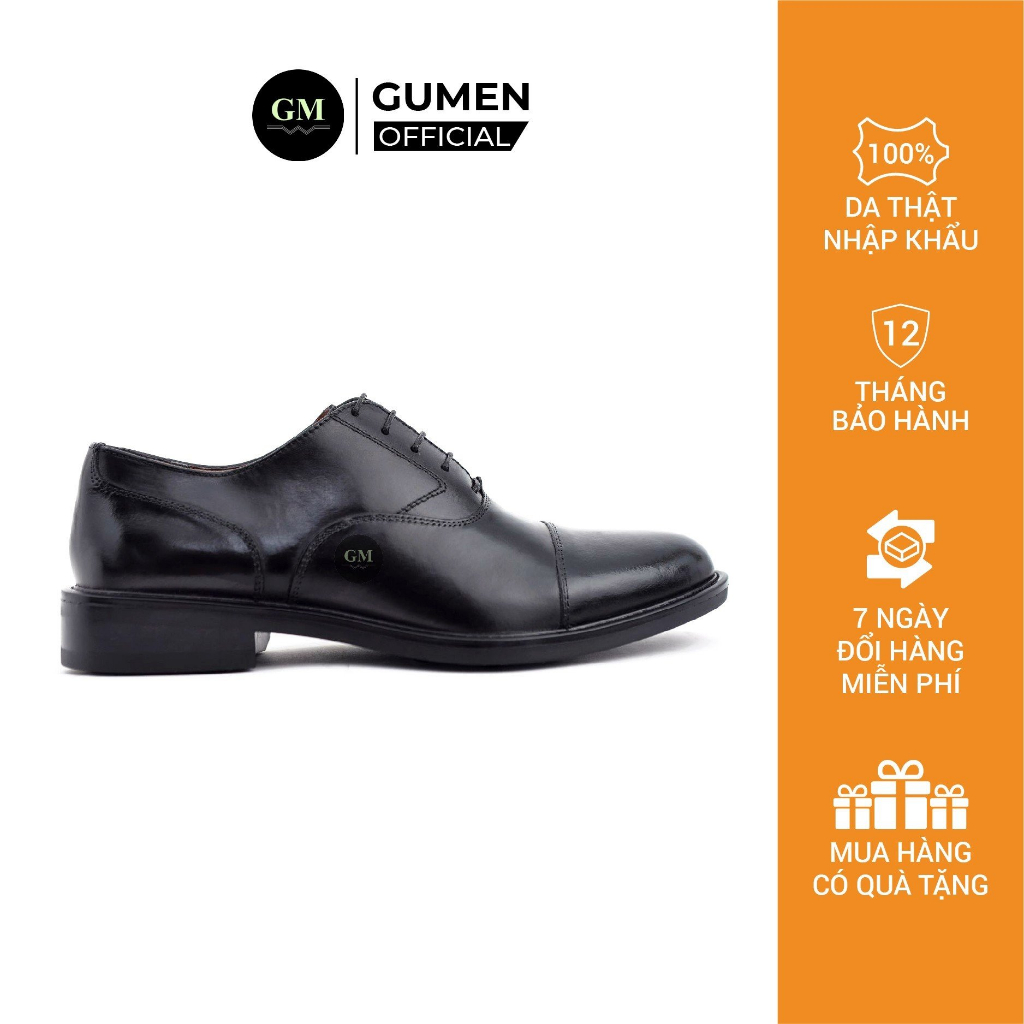Giày Tây Công Sở Nam GUMEN OXFORD Đánh Màu PATINA 241 BUỘC DÂY Da Bò NAPPA Cao Cấp Hộp Đựng Sang Trọng Bảo Hành 12 Tháng