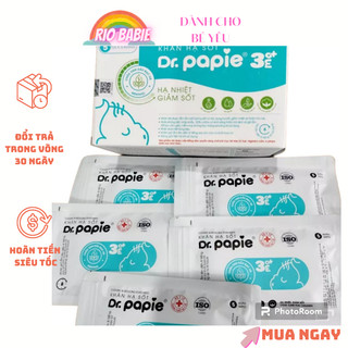 Khăn lau hạ sốt Dr.papie 3tháng trở lên