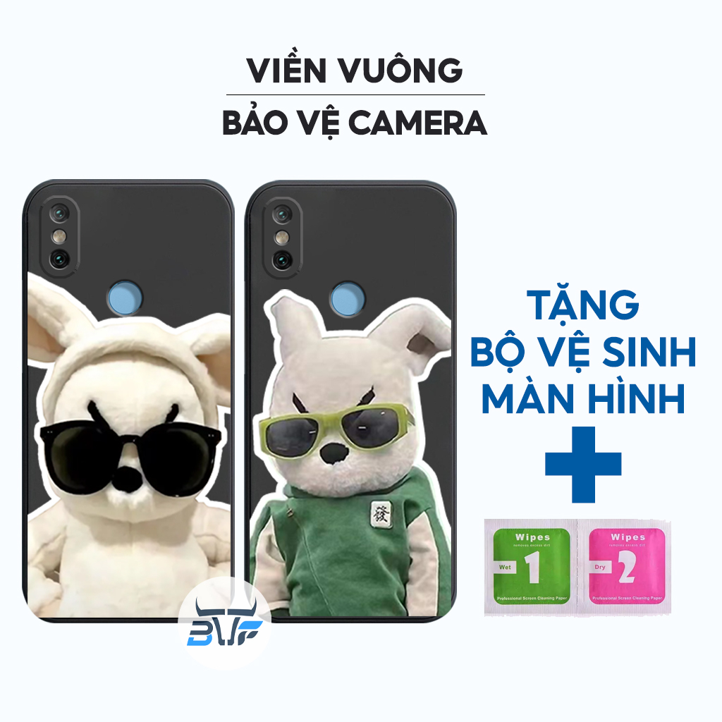 Ốp lưng Xiaomi Redmi Note 5/5 Pro , Note 6, Note 7, Redmi 7, Mi A2 silicon mềm bảo vệ camera hình thỏ, Kaws thời trang