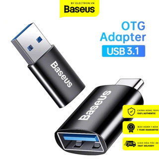 Đầu chuyển đổi OTG BASEUS USB 3.1 Type C sang USB cao cấp thích hợp cho laptop Mac pro Air Samsung