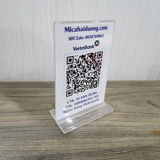 Menu mica để bàn A4,A5,A6. Menu mã QR code mica
