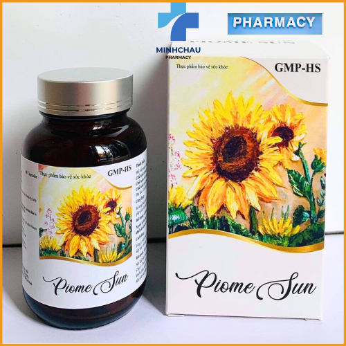 Viên uống chống nắng Piome Sun, bảo vệ da khỏi tia UV- hổ trợ làm đẹp da, ngăn lão hoá.