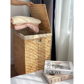 Sọt, thùng đựng quần áo bằng lục bình, cói ,.. mã 276 (46x32x57 và 40x28x52)