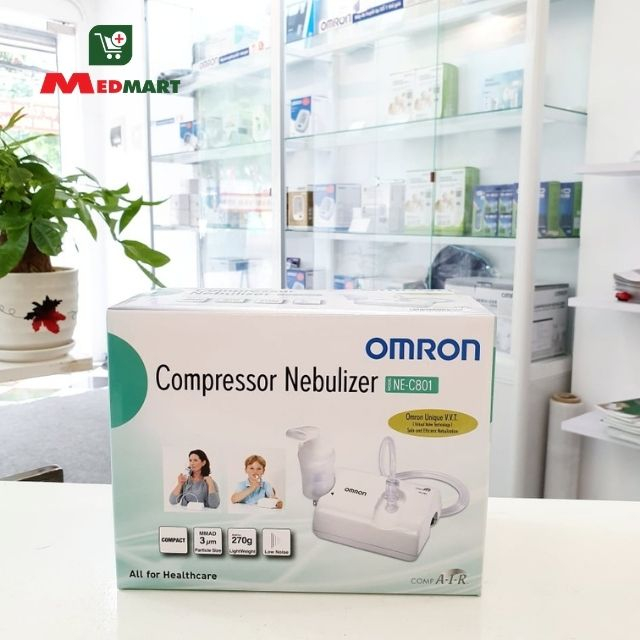 Máy Xông Khí Dung Xông Mũi Họng OMRON NE C801 Nhật Bản - MEMART