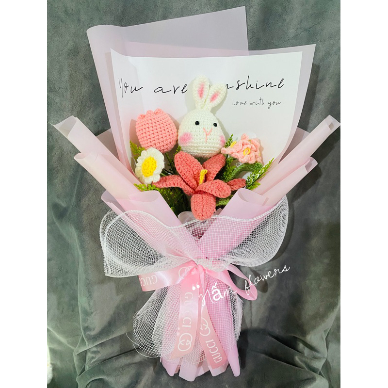 Bó hoa đan len siêu xinh xắn dành tặng người thân