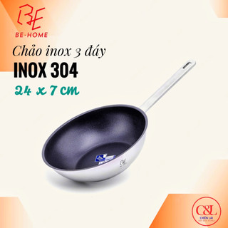 Chảo chống dính 3 đáy Behome 24*7 cm