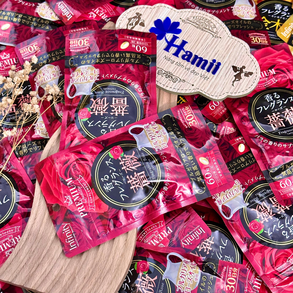 Viên Uống Thơm Người Hoa Hồng, Hoa Mộc Tê Infinity Fragrance Nhật Bản - 60 Viên, 120 Viên