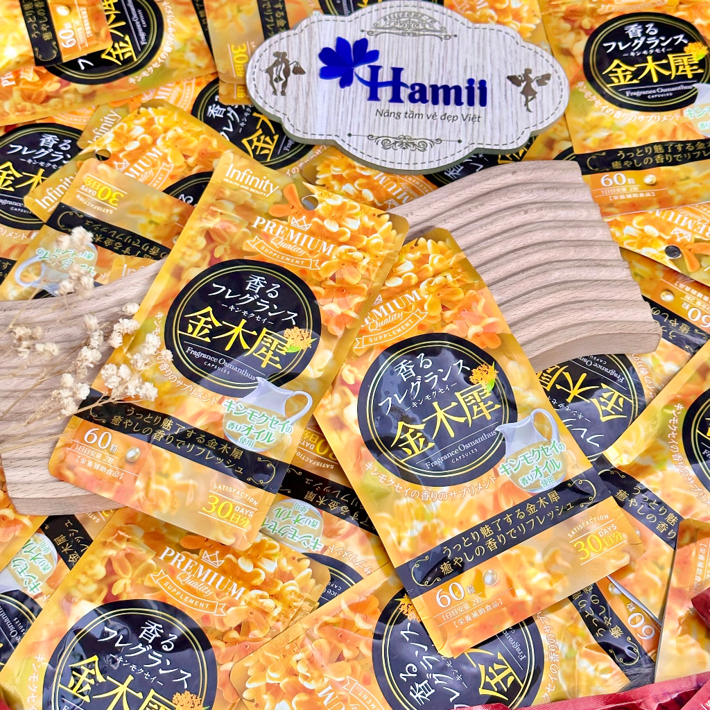 Viên Uống Thơm Người Hoa Hồng, Hoa Mộc Tê Infinity Fragrance Nhật Bản - 60 Viên, 120 Viên