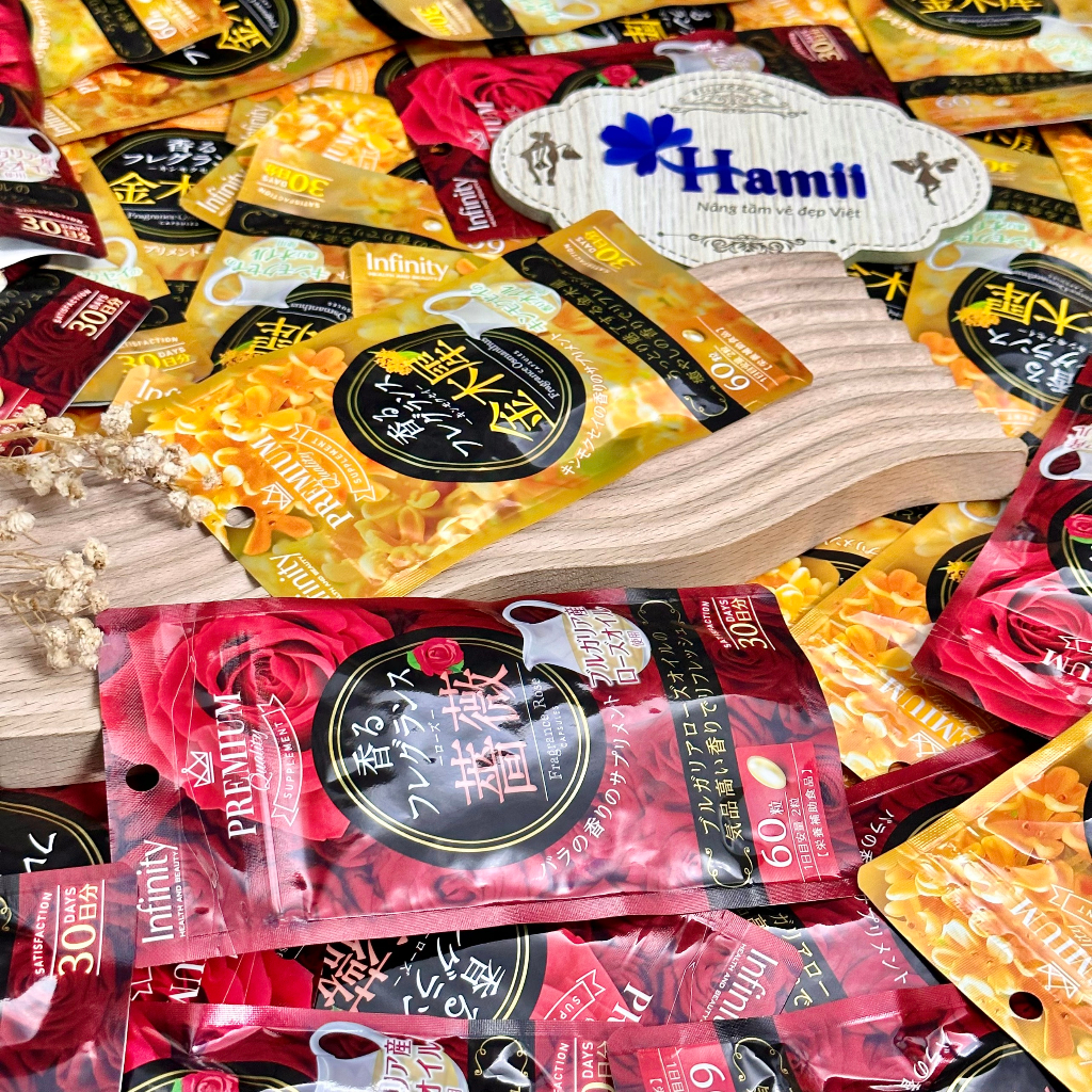 Viên Uống Thơm Người Hoa Hồng, Hoa Mộc Tê Infinity Fragrance Nhật Bản - 60 Viên, 120 Viên