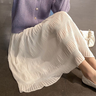 [Sẵn Hàng] Chân Váy Bầu Dáng Dài dập ly nhăn - Size S/M/L/XL/XL