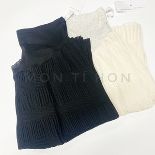 [Sẵn Hàng] Chân Váy Bầu Dáng Dài dập ly nhăn - Size S/M/L/XL/XL