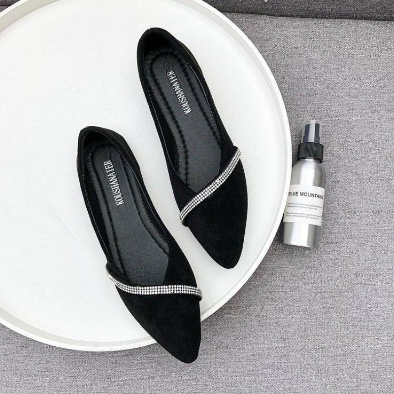 Giày búp bê nữ da mềm phối dây đá chéo mẫu hottrend cực xinh mã B15