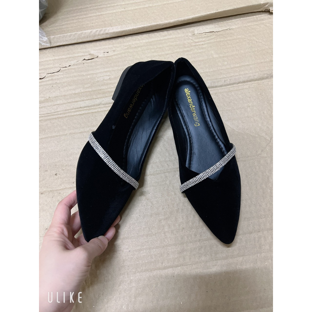 Giày búp bê nữ da mềm phối dây đá chéo mẫu hottrend cực xinh mã B15