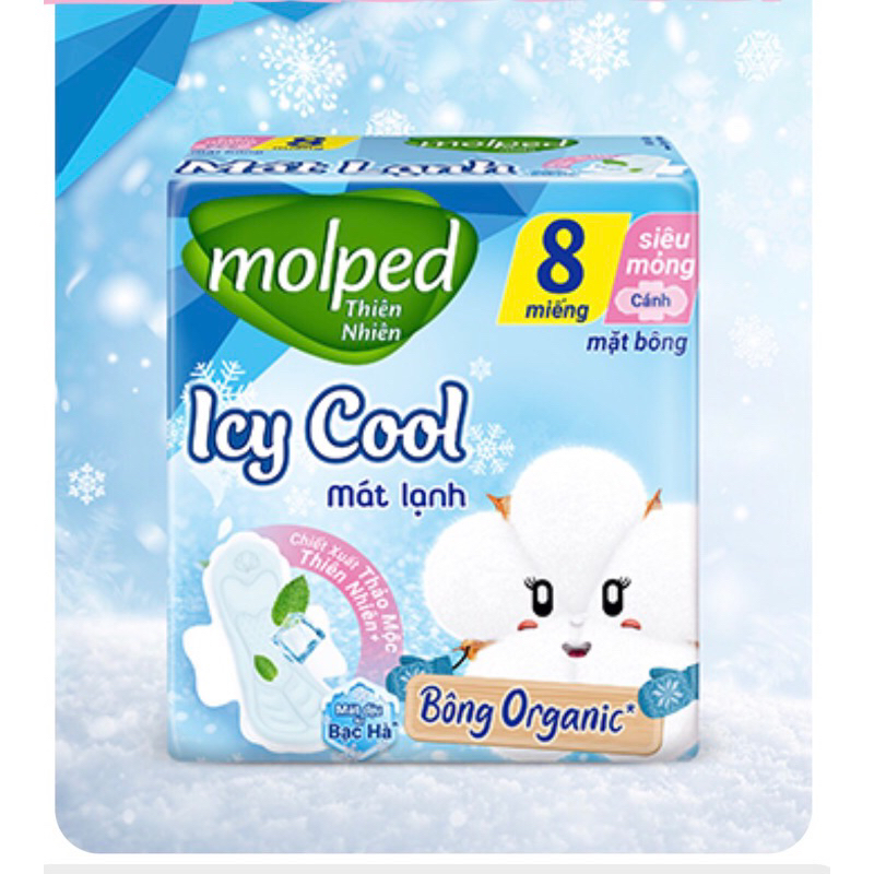 Băng Vệ Sinh Molped Bông Organic Tự Nhiên Mềm Mại Siêu Thấm