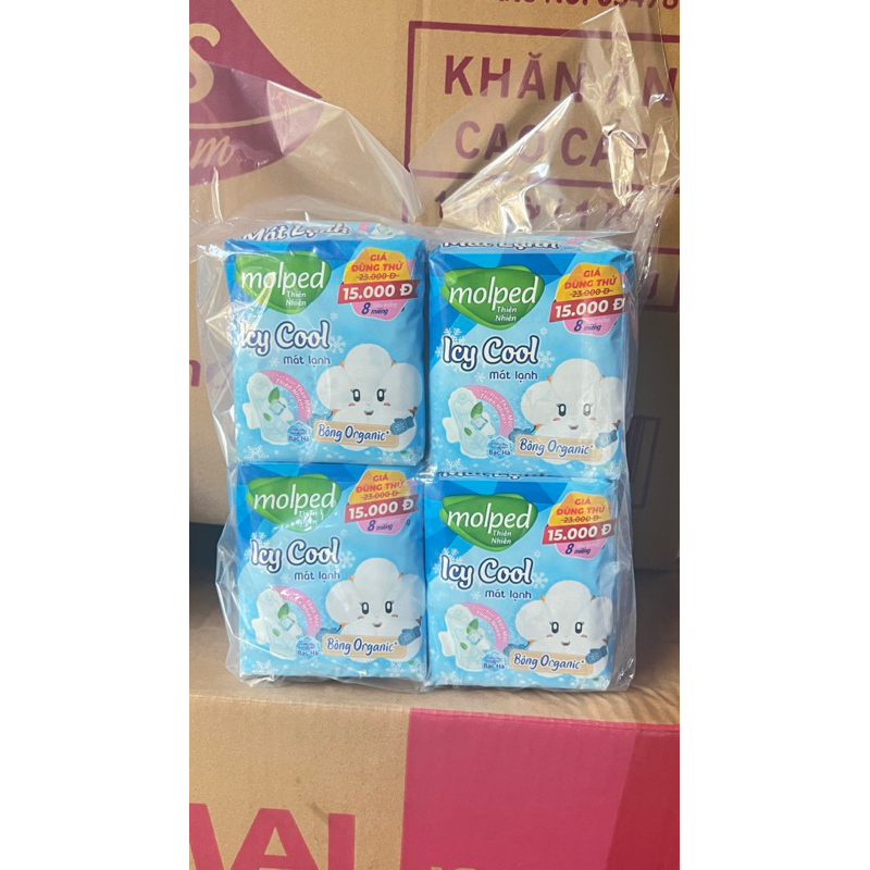 Băng Vệ Sinh Molped Bông Organic Tự Nhiên Mềm Mại Siêu Thấm
