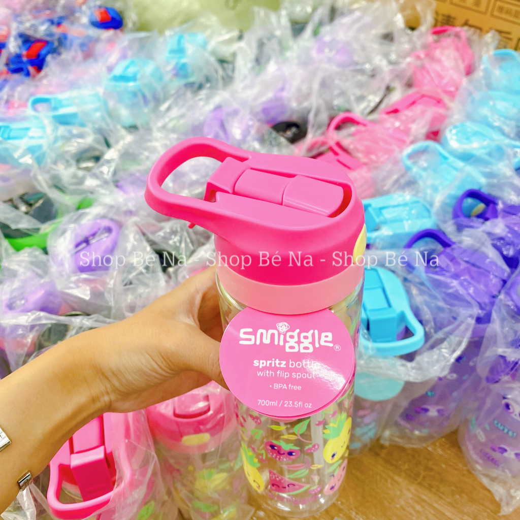 Bình nước Smiggle cao cấp, bình nước đi học cho bé, Shopbena