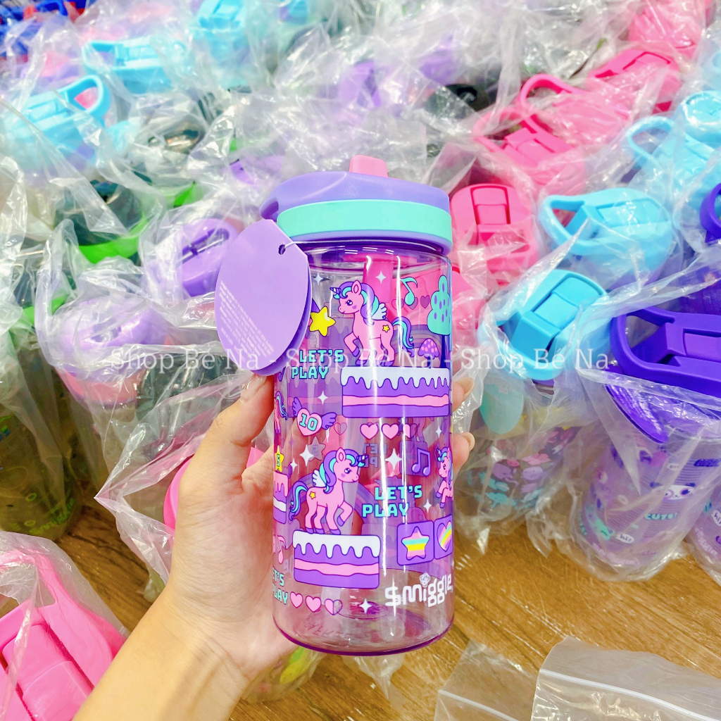 Bình nước Smiggle cao cấp, bình nước đi học cho bé, Shopbena