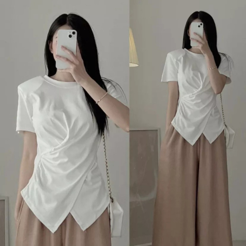 Áo Thun Nữ Vạt Chéo Áo Kiểu Xinh Chất Vải Thun Tăm - Titifa Shop