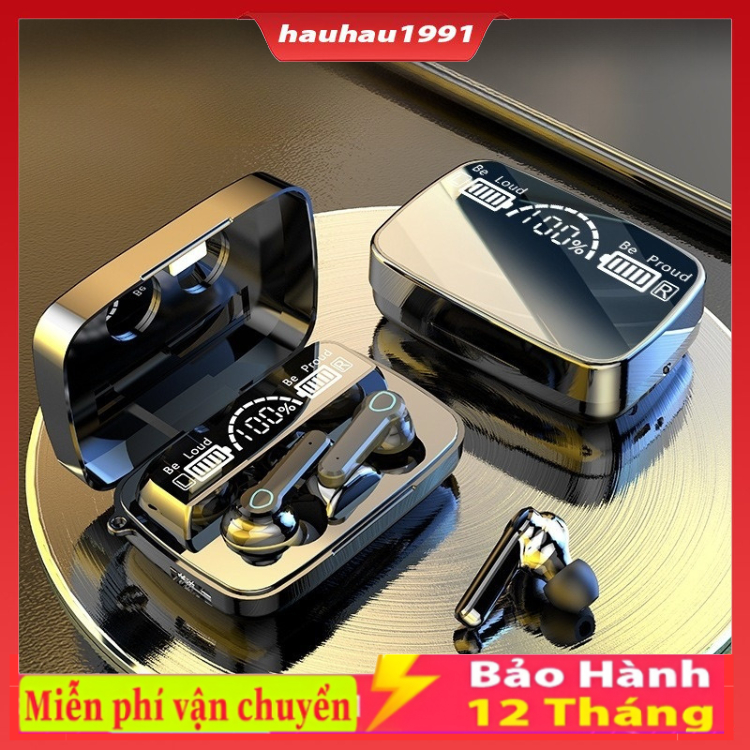 Tai nghe bluetooth M19 chip 5.1 bản mới nhất 2023,tai nghe không dây pin trâu cảm ứng nhạy cùng đèn led và âm thanh đỉnh