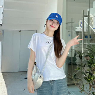  Áo thun baby tee thêu chữ P vải cotton premium 2C dày dặn chuẩn form tôn dáng 