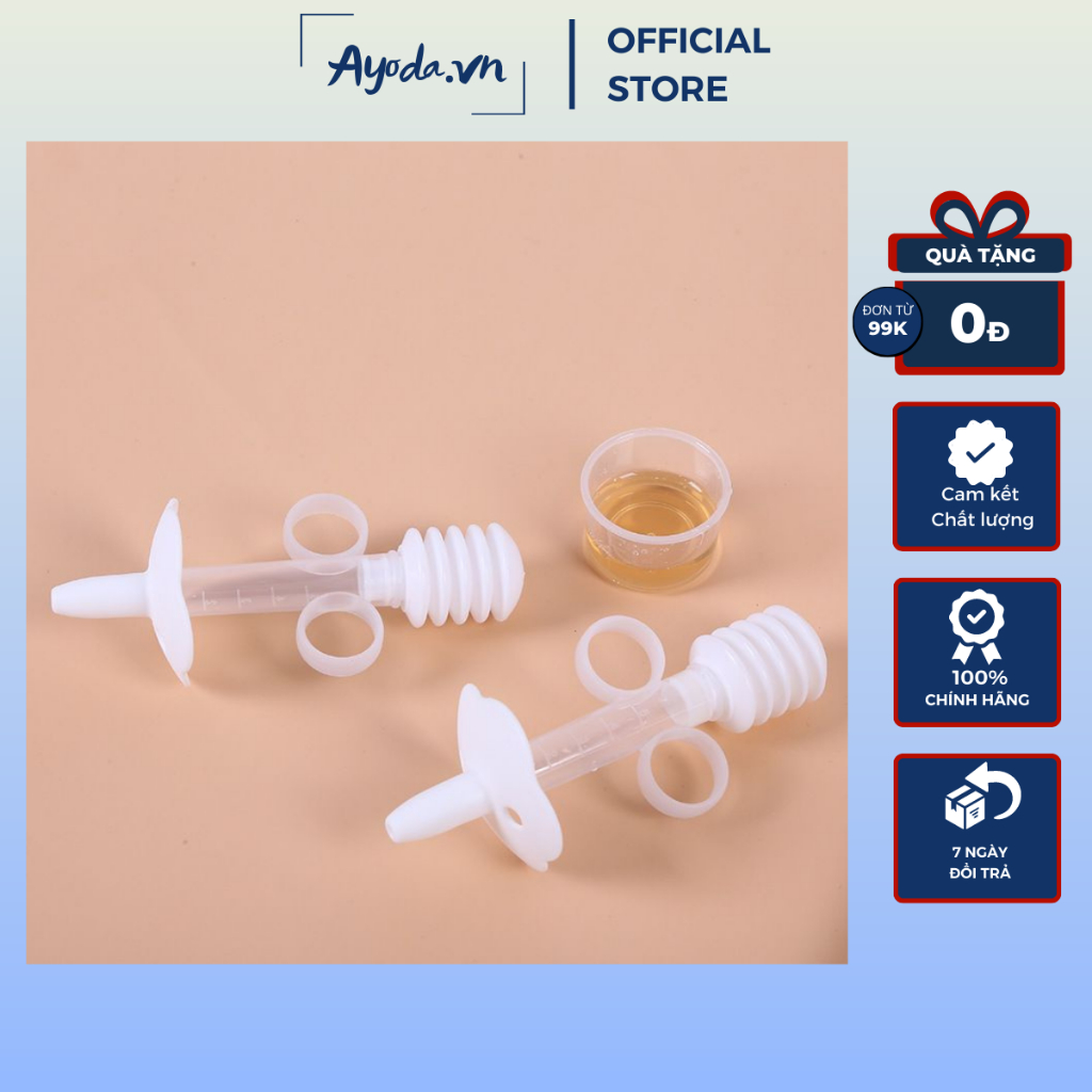 Dụng cụ bón sữa, bón thuốc cho bé dạng xilanh tiện lợi sử dụng nhiều lần dung tích 5ml