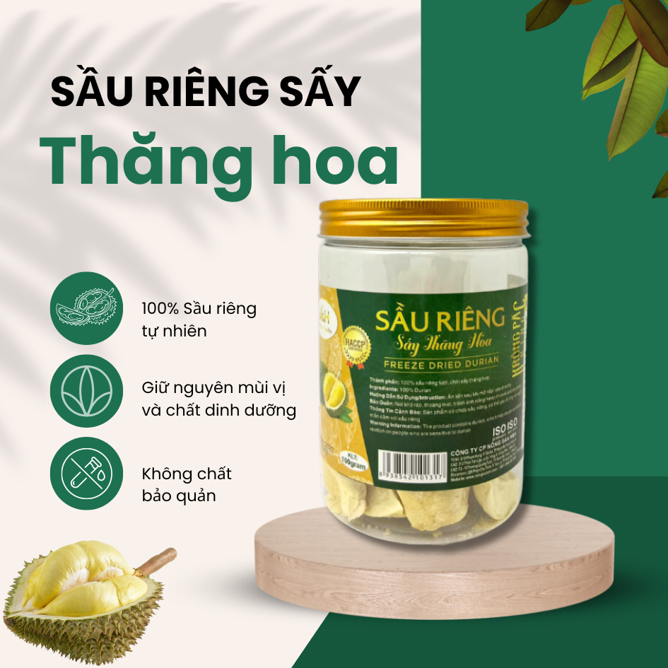 Sầu riêng sấy thăng hoa hũ 100gr