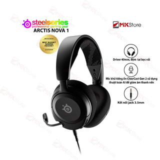 Tai nghe gaming STEELSERIES Arctis Nova 1 Black MKStore