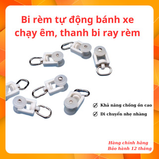 Bi rèm tự động bánh xe chạy êm, thanh bi ray rèm