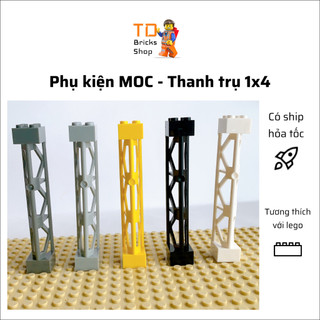 Phụ kiện đồ chơi lắp ráp, MOC ,combo 2 thanh trụ, cây cột, kích thước 1x4