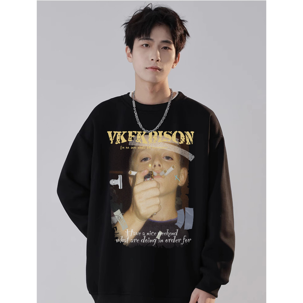 Áo sweater nam Soduu áo nỉ tay dài boy phố in hình unisex 100% cotton-Y0238